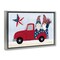 Stupell Industries Patriotic Gnomes in Truck Floater Framed Canvas Wall Art Design by Yvette St. Amant